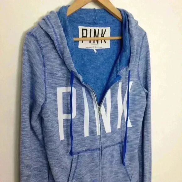 Victoria Secret VS Pink M Cotton Blend Zip Hoodie - Picture 4 of 6